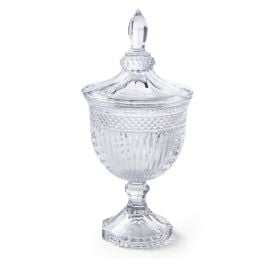 Bomboniere Com Pé De Vidro Vanessa Hauskraft 12Cm - Transparente