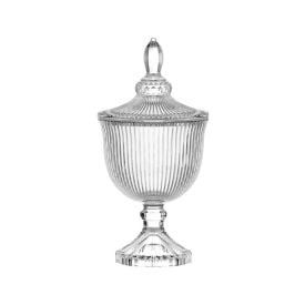 Bomboniere Com Pé Graffiato Hauskraft 24,5Cm - Vidro