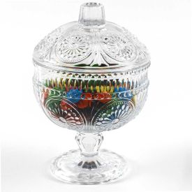 Bomboniere Com Pé Vidro L’Hermitage 9,5 Cm - Transparente