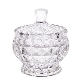 Bomboniere Com Tampa Cristal Diamond Lyor - Transparente