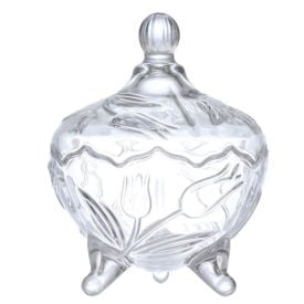 Bomboniere Com Tampa Tania 17,5Cm Hauskraft - Vidro