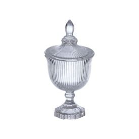 Bomboniere De Vidro Com Pé Graffiato Hauskraft - 19Cm