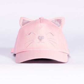 Boné Infantil Menina 4 a 10 Anos Gatinho Marmelada - Rosa