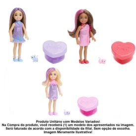 Boneca Chelsea Surpresa Festa Glamour Mattel - Sortido