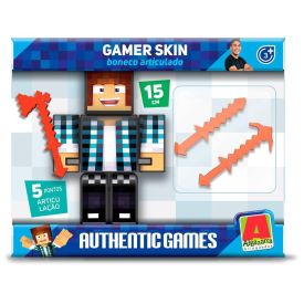 Boneco Authentic Games 15 Cm Com Acessórios - Algazarra Brinquedos