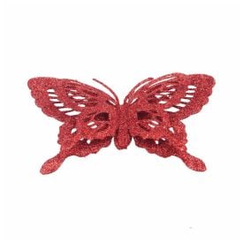 Enfeite Borboleta 14 Cm 2 Peças Havan Casa - Vermelho