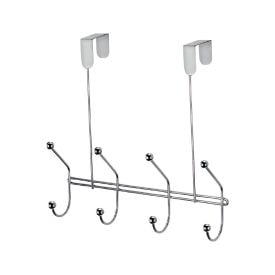 Cabide para Porta com 4 Ganchos Eclipse Arthi - Aço Cromado