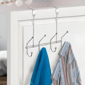 Cabide para Porta com 4 Ganchos Eclipse Arthi - Aço Cromado