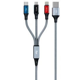 Cabo 3 Em 1 Turbo Tipo-C  Micro Usb Compatível Com Lightning Elg 1,2M