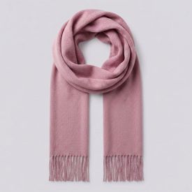 Cachecol Feminino Liso Com Franjas Boby Blues