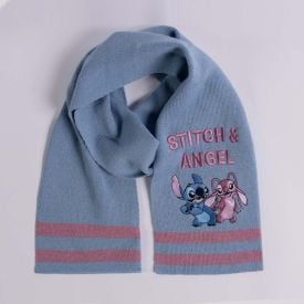 Cachecol Infantil Menina 4 A 10 Anos Disney Stitch & Angel