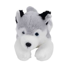 Cachorro de Pelúcia Husk Deitado Cinza - Havan Toys