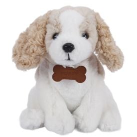 Cachorro de Pelúcia Sentado Bege e Branco - Havan Toys