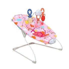 Cadeira De Descanso Bouncer Relax Com Brinquedos Voyage - Rosa Solar