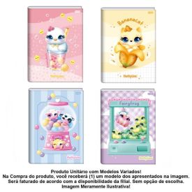 Caderno Universitário Brochura Fluffy Jandaia - Sortido