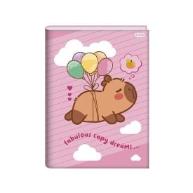 Caderno Brochura Capa Dura 1/4 Capyvibes 80 Folhas Jandaia - Sortido