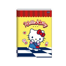 Caderno Brochura Capa Dura 1/4 Hello Kitty 80 Folhas Jandaia - Sortido