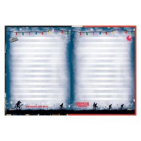 Caderno Brochura Capa Dura Colegial Stranger Things 160 Folhas Tilibra - Sortido
