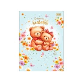Caderno Brochura Capa Dura Universitário Love Bears 80 Folhas Tilibra - Sortido