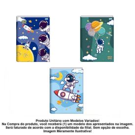 Caderno Brochura Universitário Galaxy Club Space 80 Folhas Jandaia - Sortido
