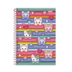 Caderno Capa Dura 1/4 Espiral Nicecream 80 Folhas Foroni - Sortido
