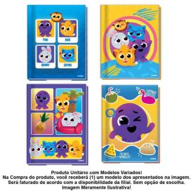 Caderno Capa Dura Bolofofos 80 Folhas Credeal - Sortido