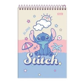 Caderno Capa Dura Espiral Topo 1/4 Stitch 80 Folhas Foroni - Sortido