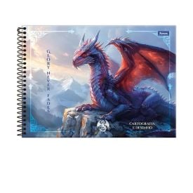 Caderno Cartografia Capa Dura Drakos 80 Folhas Foroni - Sortido