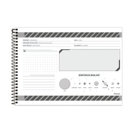 Caderno Cartografia e Desenho Capa Dura Spacefly 80 Folhas Foroni - Sortido