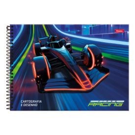 Caderno Cartografia Cross Racing 80 Folhas Foroni - Sortido