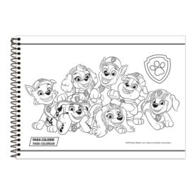 Caderno Cartografia Patrulha Canina 80 Folhas Foroni - Sortido