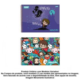 Caderno de Cartografia Harry Potter 96 Folhas Jandaia - Sortido