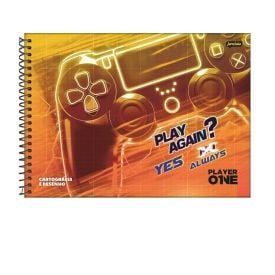 Caderno de Cartografia Player 80 Folhas Jandaia - Sortido