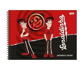 Caderno de Desenho Cartografia Enaldinho 80 Folhas Jandaia - Sortido