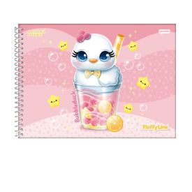Caderno de Desenho Cartografia Fluffy 80 Folhas Jandaia - Sortido