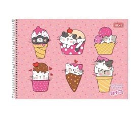 Caderno de Desenho e Cartografia Spice 80 Folhas Tilibra - Sortido