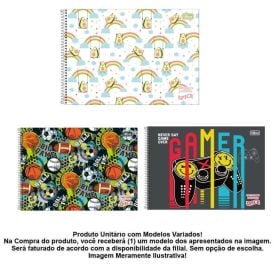 Caderno Cartografia e Desenho Capa Dura Spice 80 Folhas Tilibra - Sortido