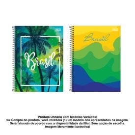 Caderno Universitário Espiral 1 Matéria Brasil Tilibra - Sortido