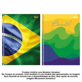 Caderno Espiral 1 Matéria Brasil 96 Folhas Tilibra - 313378