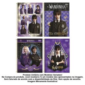 Caderno Espiral 1 Matéria Universitário Wandinha Tilibra - 348392