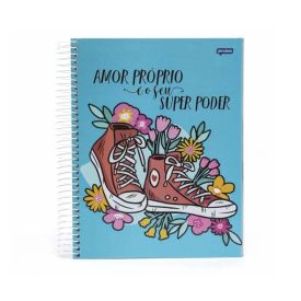 Caderno Espiral 10 Mat&eacute;rias 200 Folhas Jandaia - Sortido