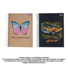 Caderno Universitário Espiral 10 Matérias 200 Folhas Tilibra - Sortido