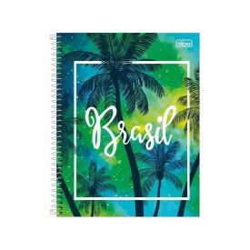 Caderno Universitário Espiral Brasil 10 Matérias 200 Folhas Tilibra - Sortido