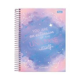 Caderno Espiral Capa Dura Cosmos 160 Folhas Foroni - Sortido
