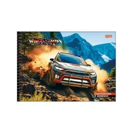 Caderno Espiral Capa Dura Fast Race 80 Folhas Jandaia - Sortido