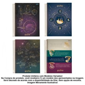 Caderno Espiral College Harry Potter 160 Folhas Jandaia - Sortido