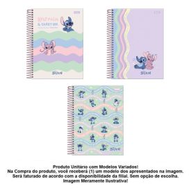 Caderno College Espiral Stitch 160 Folhas Foroni - Sortido
