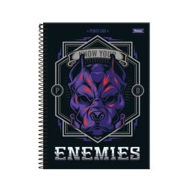 Caderno Universitário Espiral Power Dog 240 Folhas Foroni - Sortido