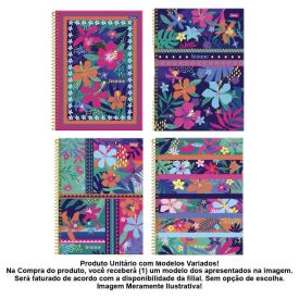 Caderno Espiral Femme 10 Matérias Universitário Foroni - Sortido