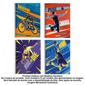 Caderno Espiral Gapp 160 Folha Foroni - Sortido